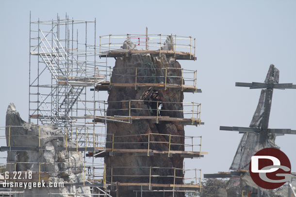 Detail continues to be applied to the rock spires.