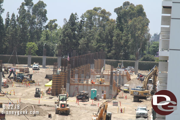 From the escalator a look at the parking structure work.