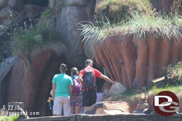 Next up a cruise on the Mark Twain.  Guests were being walked off of Splash Mountain.