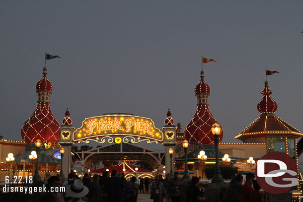 Returned to Disney California Adventure to see the Pixar Pier lights.