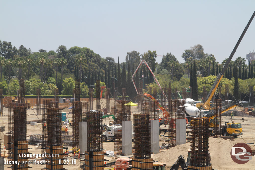 Looking toward the far corner of the project.  Quite a few columns are up now between here and there.