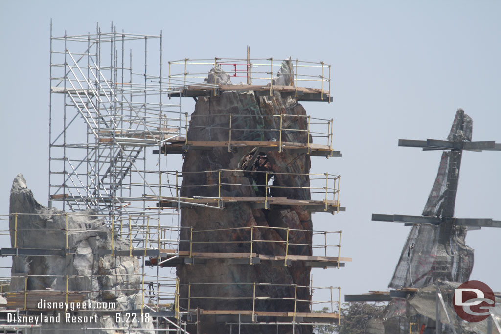 Detail continues to be applied to the rock spires.