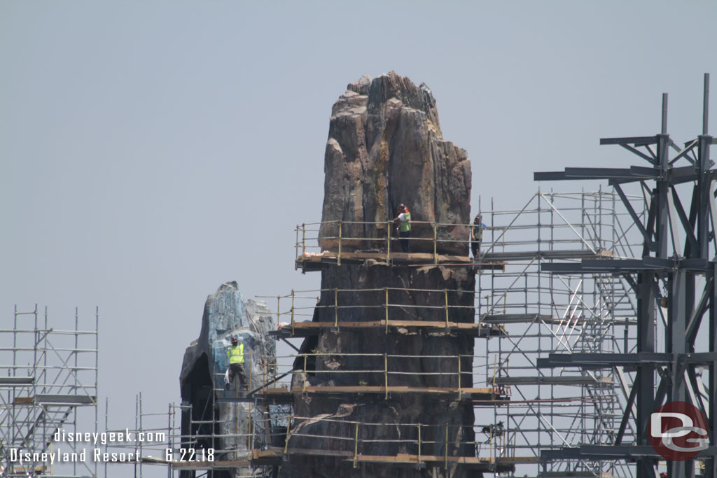 Scaffolding / toothpicks are slowly being removed from some of the original spires.