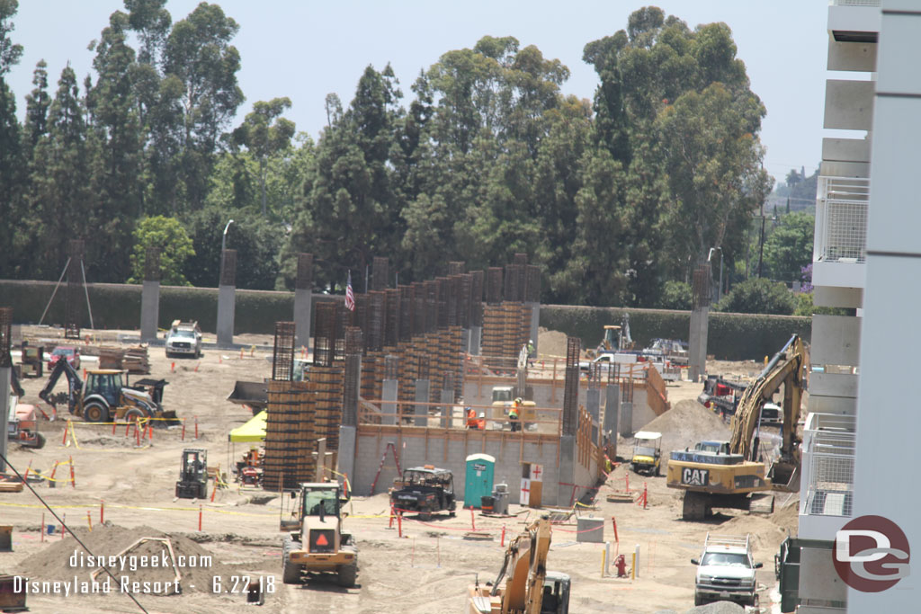 From the escalator a look at the parking structure work.