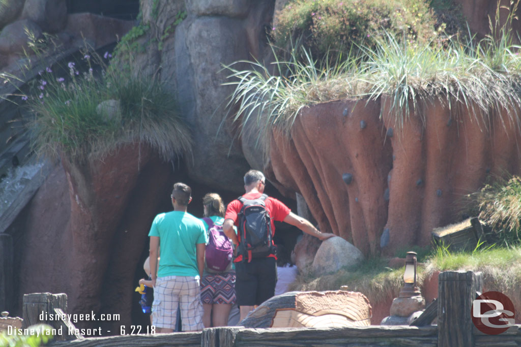 Next up a cruise on the Mark Twain.  Guests were being walked off of Splash Mountain.