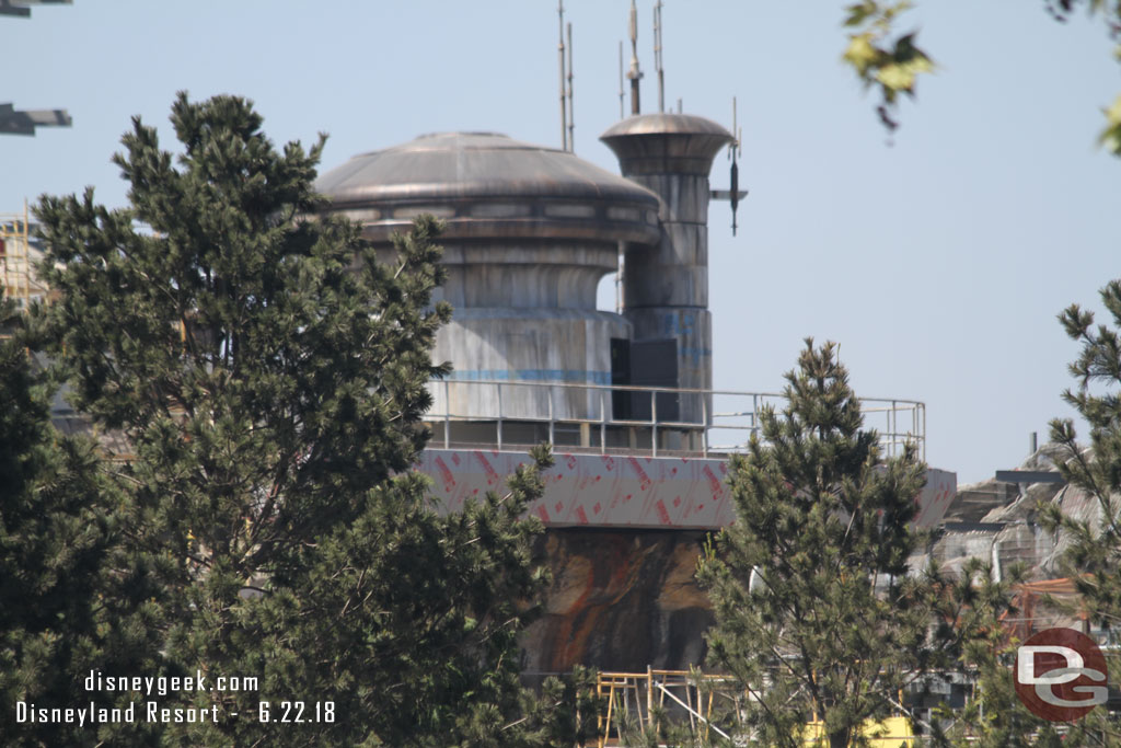 Looks like the outpost is now battle worn and complete.  The scaffolding appears to be removed from around the area.