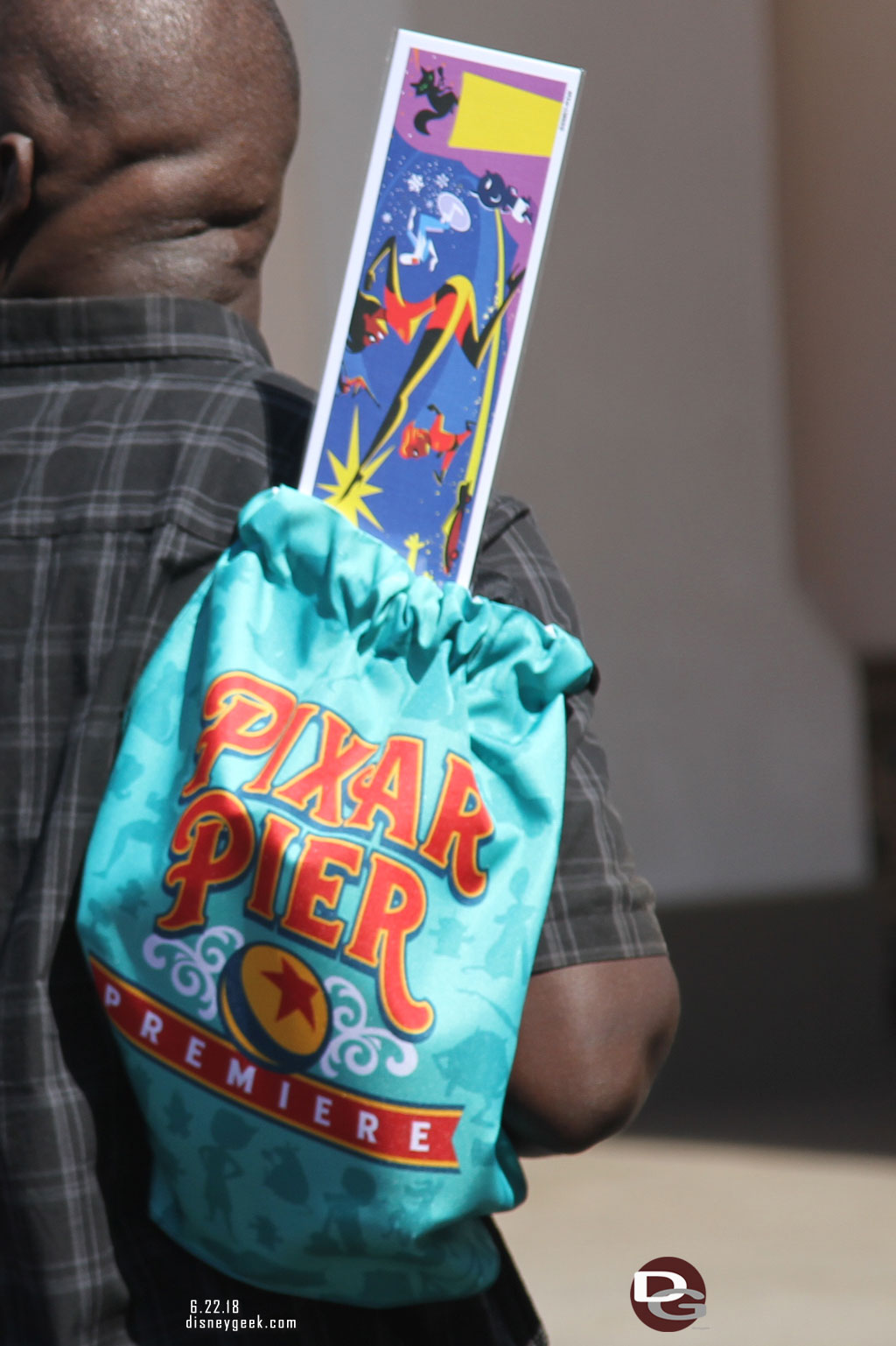 Those attending the Premiere event received these bags, there were quite a few guests walking around the  park with them.