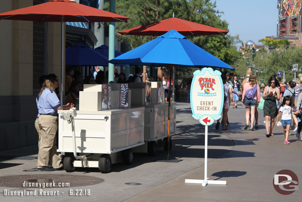 Event Check in kiosks near the Little Mermaid.