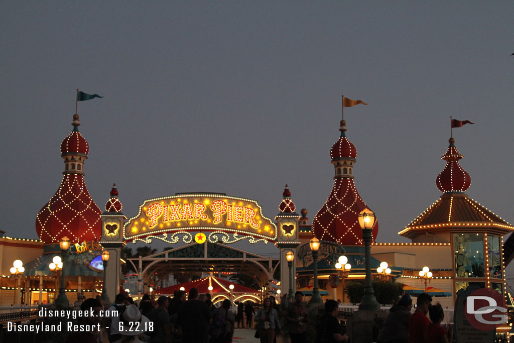 Returned to Disney California Adventure to see the Pixar Pier lights.