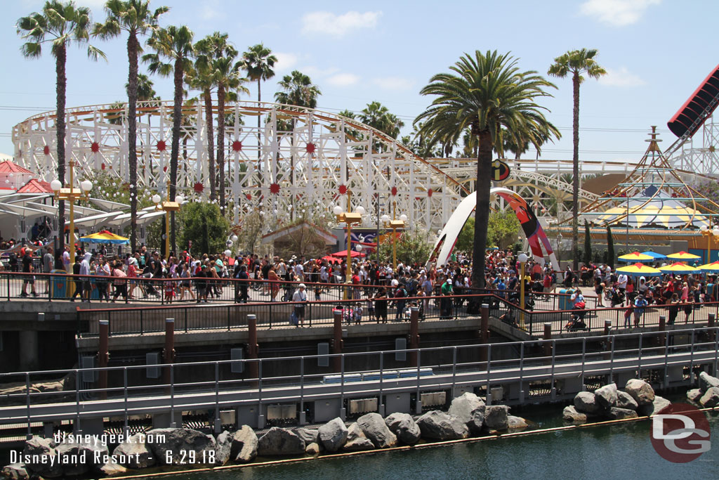 A fair number of guests exploring the Pier this afternoon.