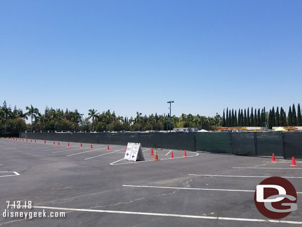 The staging area in the Downtown Disney parking lot.