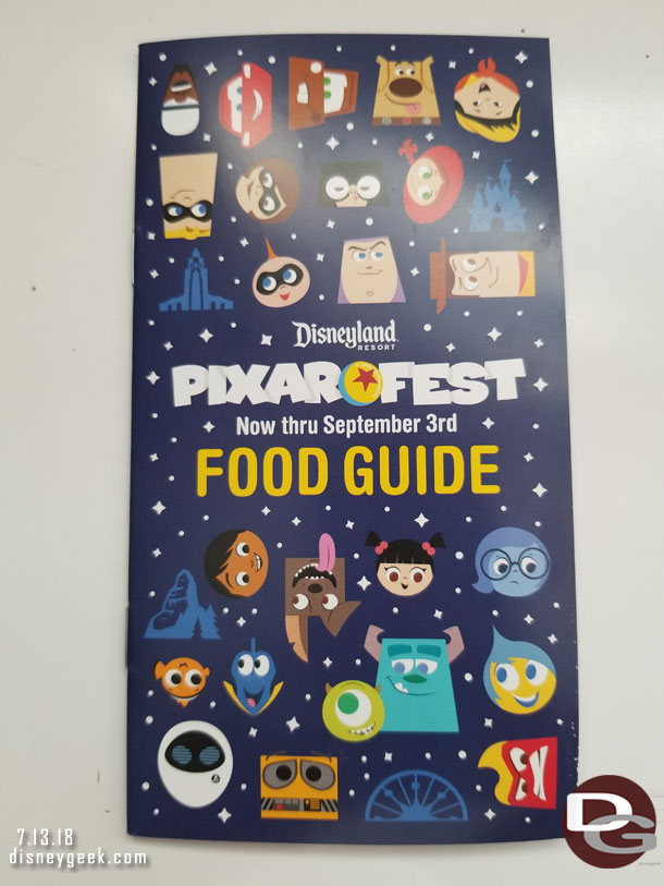 Speaking of Pixar Fest they handed us one of these guides.