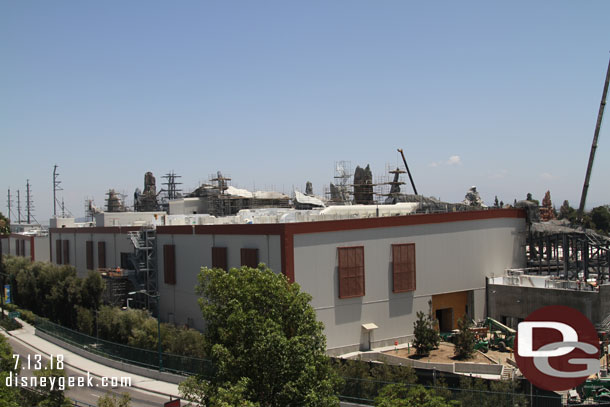 Starting off my visit with a look at the Star Wars: Galaxy's Edge construction from the Mickey and Friends parking structure.