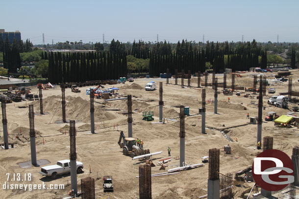 Some utility work underway in the center of the project.