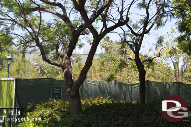 The final tram stop is behind walls, assuming to have the ramp moved since the trams travel the opposite direction now.  This is the stop closest to the park/Downtown Disney.