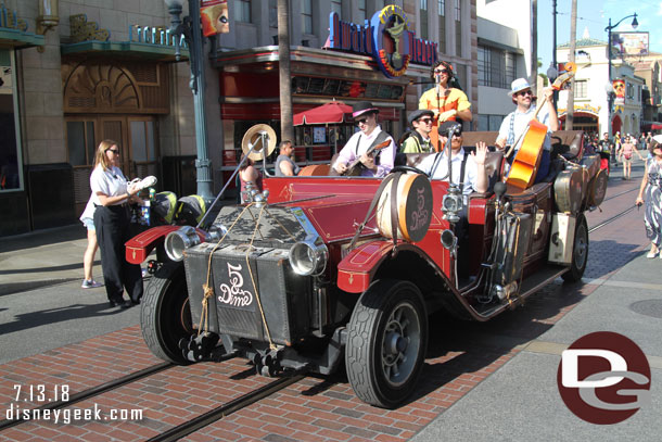 Five and Dime have their car this visit and were heading toward Buena Vista Street.