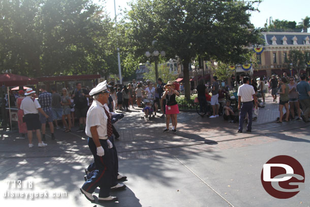 Arrived in Town Square as the nightly Flag Retreat was wrapping up.