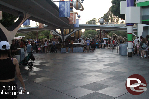 Wow!  Able to walk through Tomorrowland on a Friday night at 8pm.