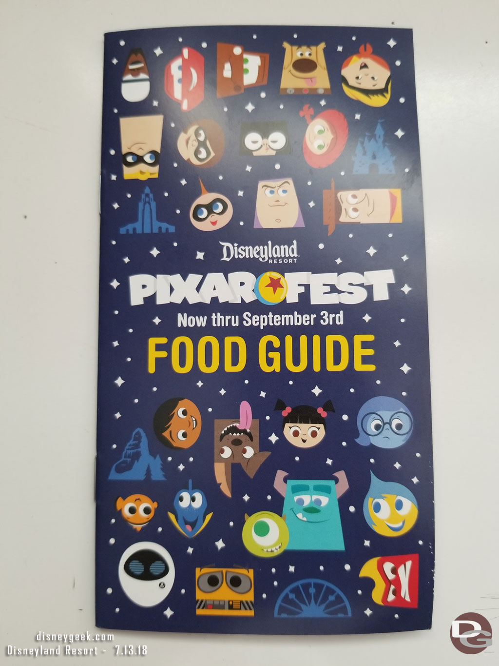 Speaking of Pixar Fest they handed us one of these guides.