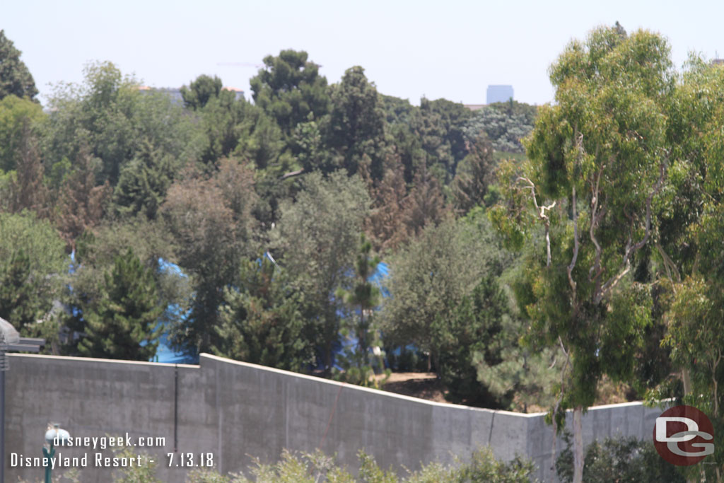 On the far right the blue tarps are still up.