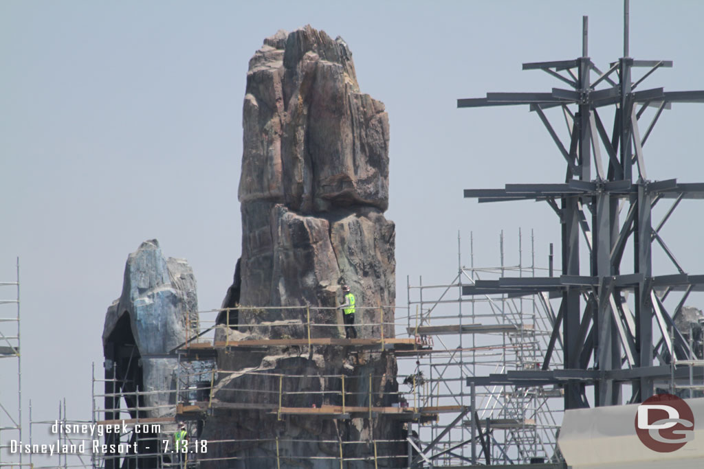 The tallest of the original ones continues to be revealed.  Notice the workers to get a sense of scale of this spire.