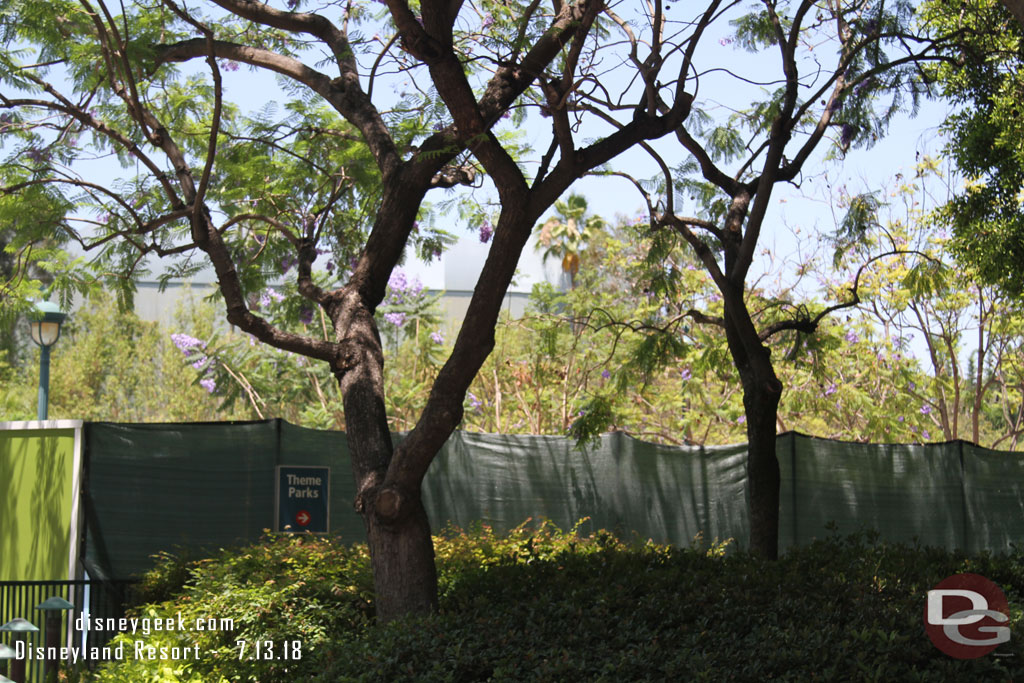 The final tram stop is behind walls, assuming to have the ramp moved since the trams travel the opposite direction now.  This is the stop closest to the park/Downtown Disney.