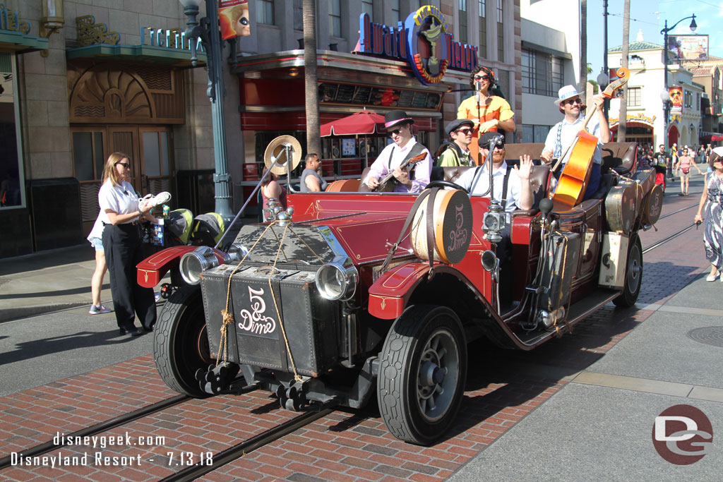 Five and Dime have their car this visit and were heading toward Buena Vista Street.