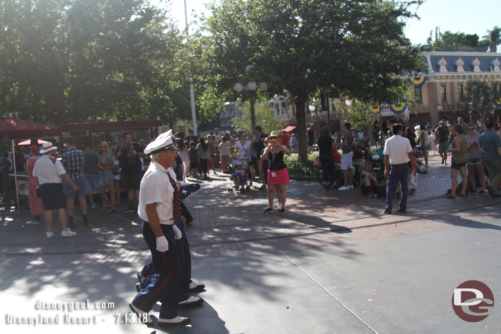 Arrived in Town Square as the nightly Flag Retreat was wrapping up.