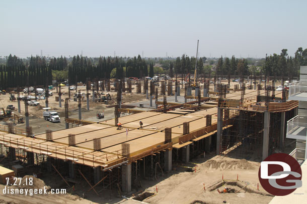 A ramp rising up to the third and fourth floor is taking shape.