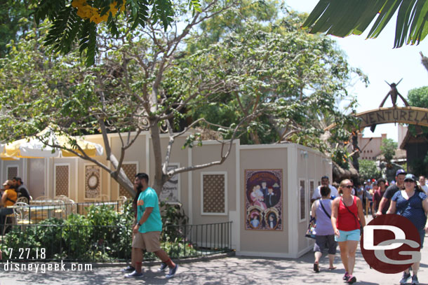 Work continues in the Tiki Garden.  No visible signs of progress but internet reports are it will be a new ramp to replace the aging lift on the other side.