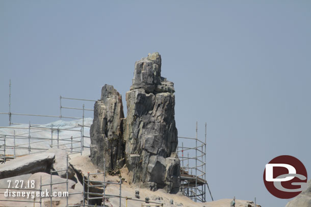 Scaffolding is removed from some of the formations now.