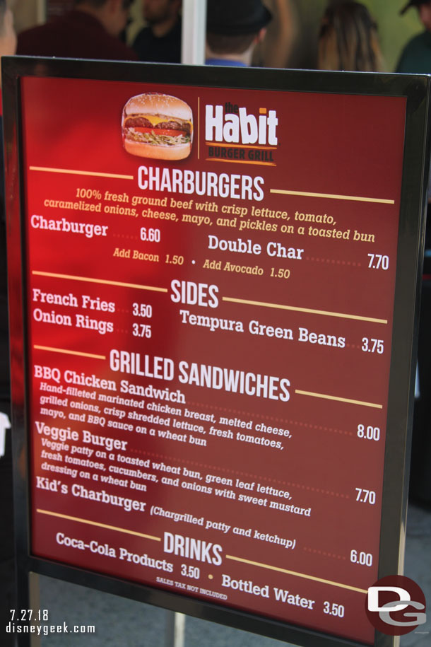 The Habits Menu