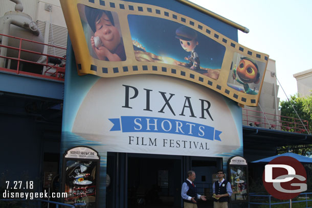The Pixar Shorts Film Festival in Hollywood Land features three different shorts.