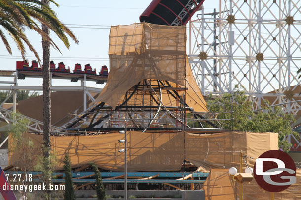 Work on Jessie's Critter Carousel is underway.  Scaffolding is up and repainting is underway.
