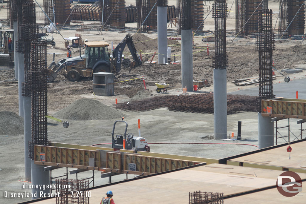 Preparations to pour the next section of the ground level are underway.