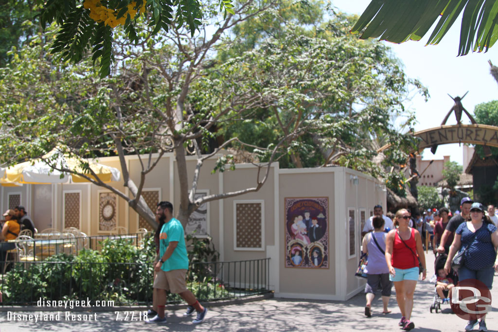 Work continues in the Tiki Garden.  No visible signs of progress but internet reports are it will be a new ramp to replace the aging lift on the other side.