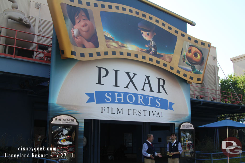 The Pixar Shorts Film Festival in Hollywood Land features three different shorts.