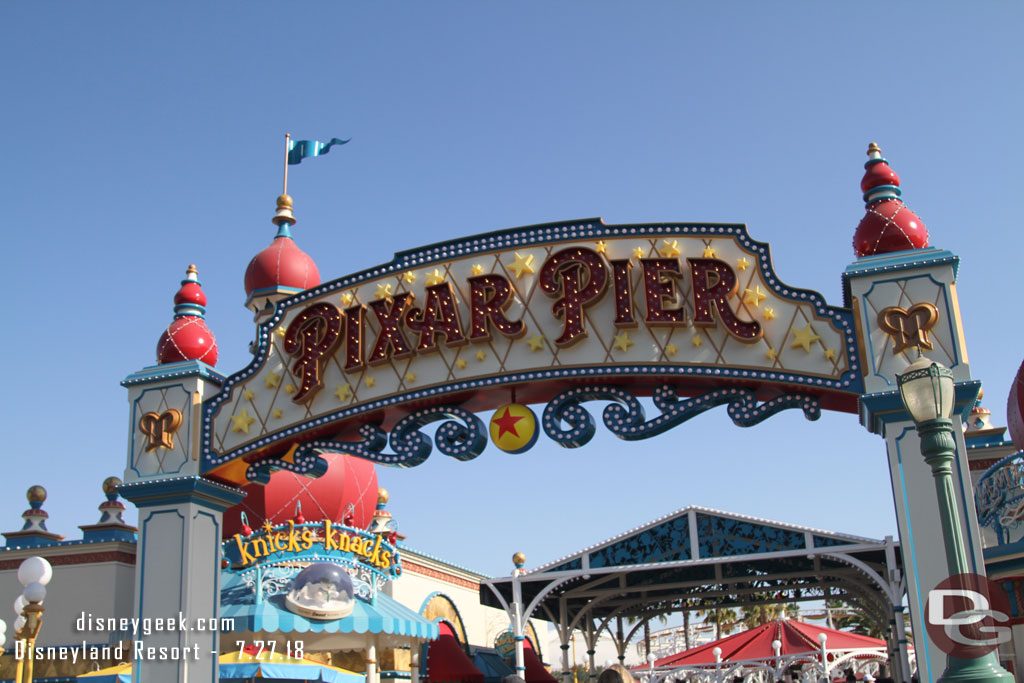 Making my way onto Pixar Pier