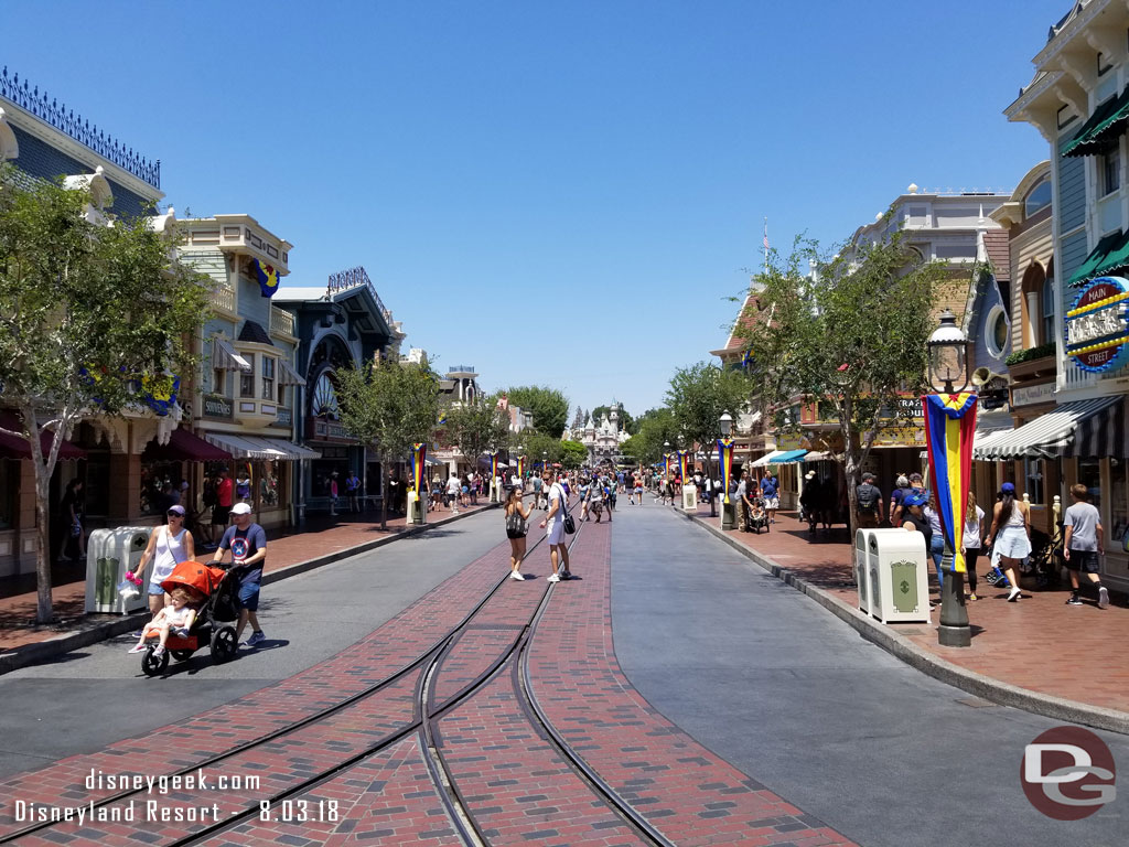 First stop Disneyland.  Main Street USA just before 1:30pm