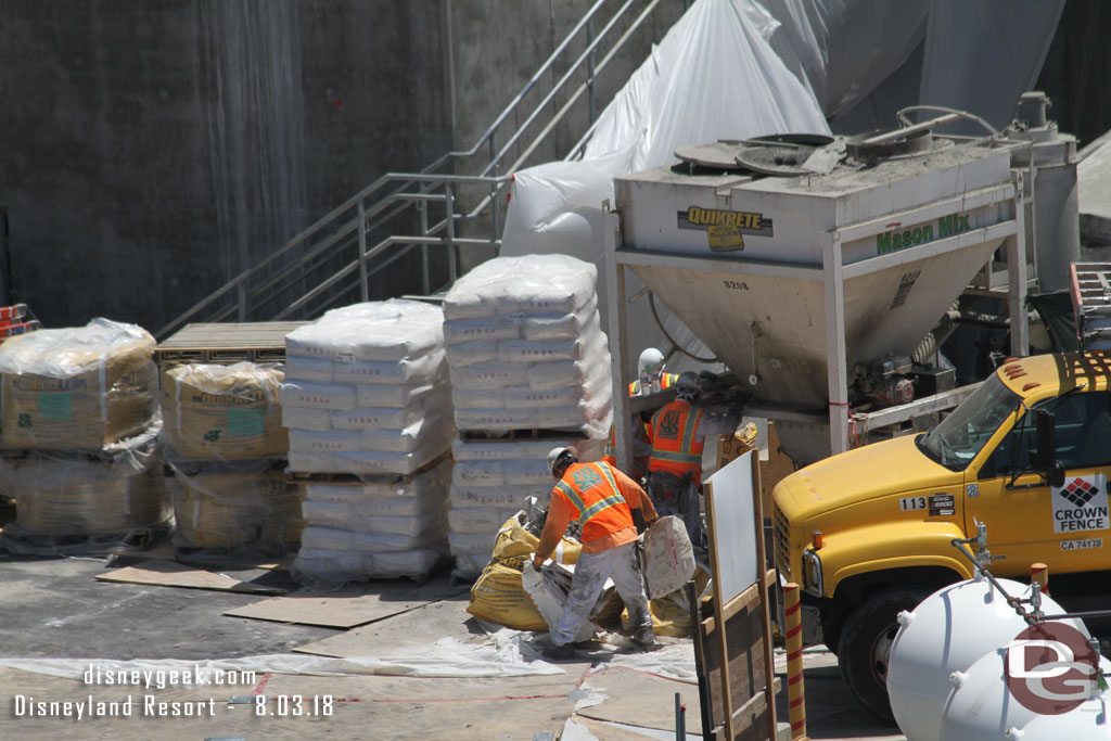 An onside mixer for the concrete.