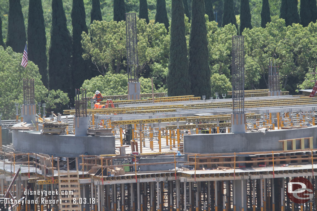 Here you can see the supports for the 3rd floor being installed.