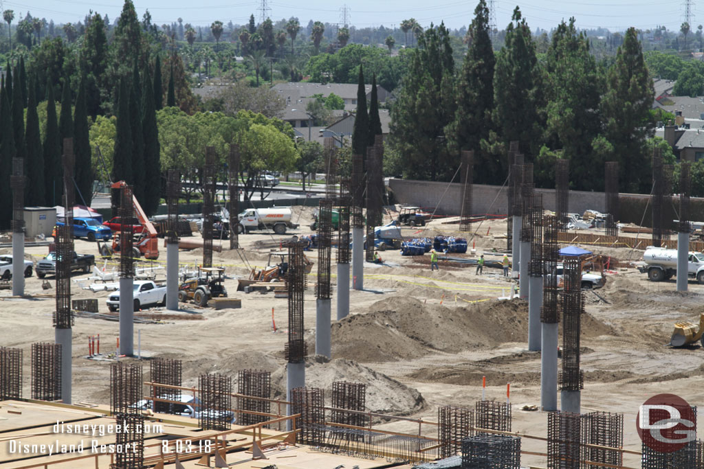 More support columns rising on the far side of the site.