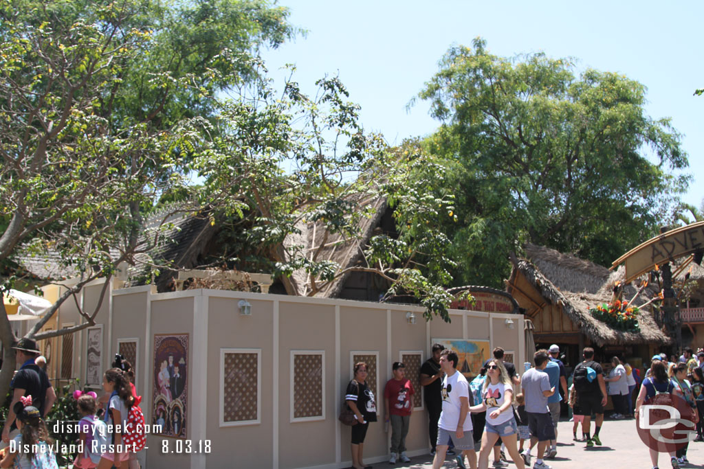 No real visible progress in Adventureland on the Tiki Room project.  