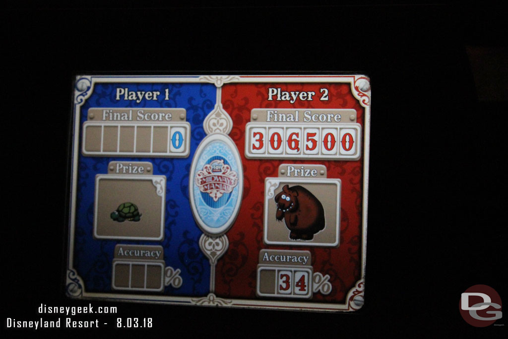 My score this afternoon.