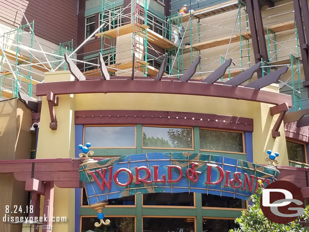 Renovation work on the Grand Californian over the World of Disney.