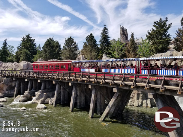 The Lilly Belle passing by.