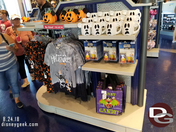 Halloween Merchandise here too.