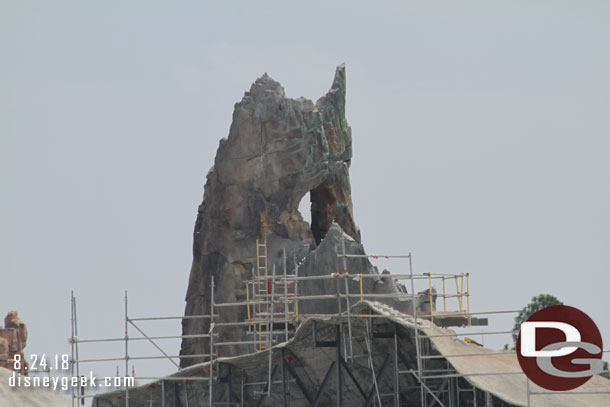 More of this large formation is now visible with scaffolding removed.