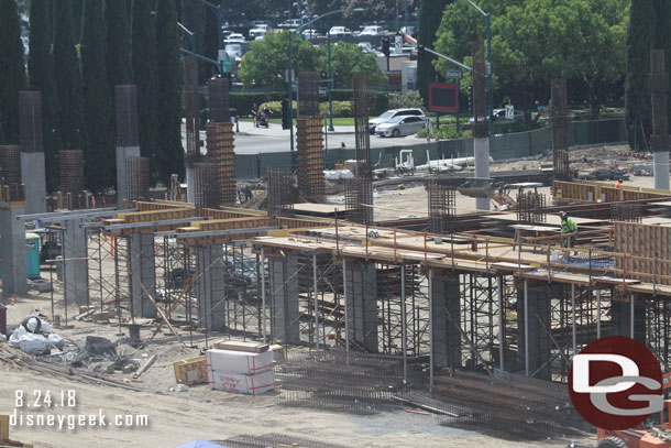 Panning to the right further you can see various stages of construction starting with the ground level in the background.