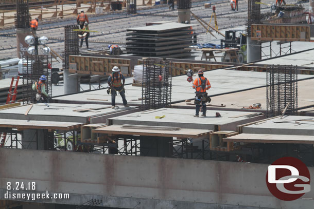 These workers are starting on the 3rd floor rebar.